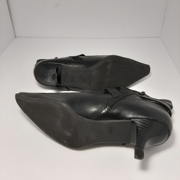 Whichy Pointed Heeled Black Ankle Boots size 8 - Picture 5 of 7